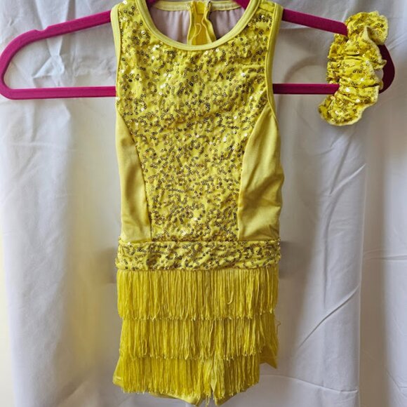 Weissman Other - Weissman - YELLOW - It's Good To Be Alive Fringe Dance Costume - Size IC